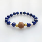 Beaded Lapis Herbal Bracelet 8mm